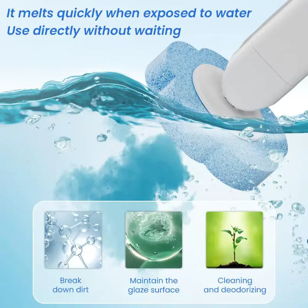 Built-In Cleaner Activated On Contact With Water